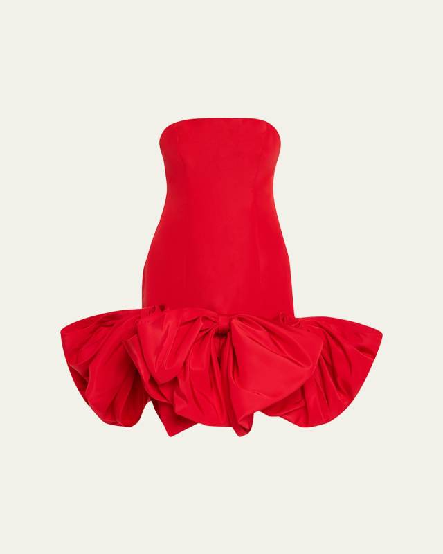 Strapless Oversized Bow Mini Dress